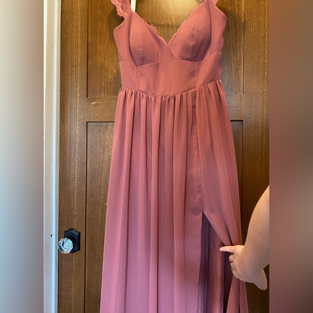 Dusty Rose Azazie Bridesmaid Dress - Size A16